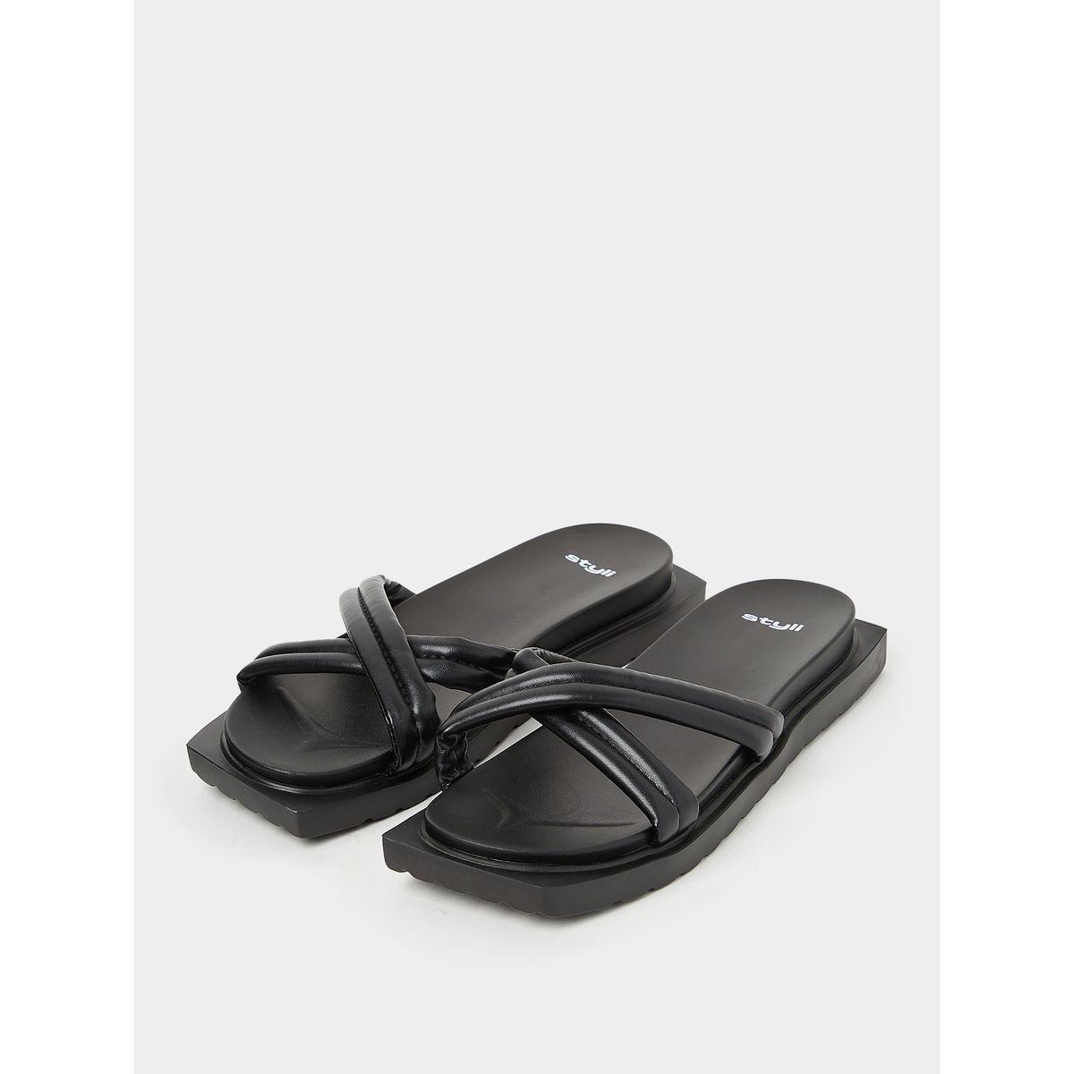 صندل فلات بسيور كروس-women-shoes-sandals-flats-image-3