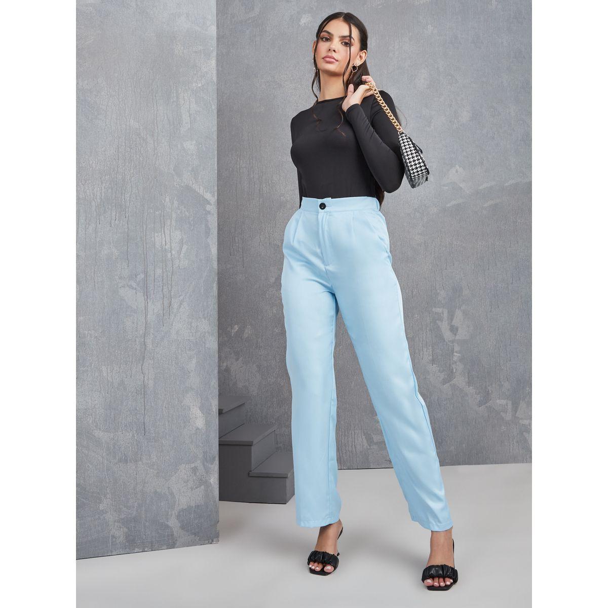 بنطال بخصر عالي وجيب جانبي-women-clothing-bottoms-trousers-image-2