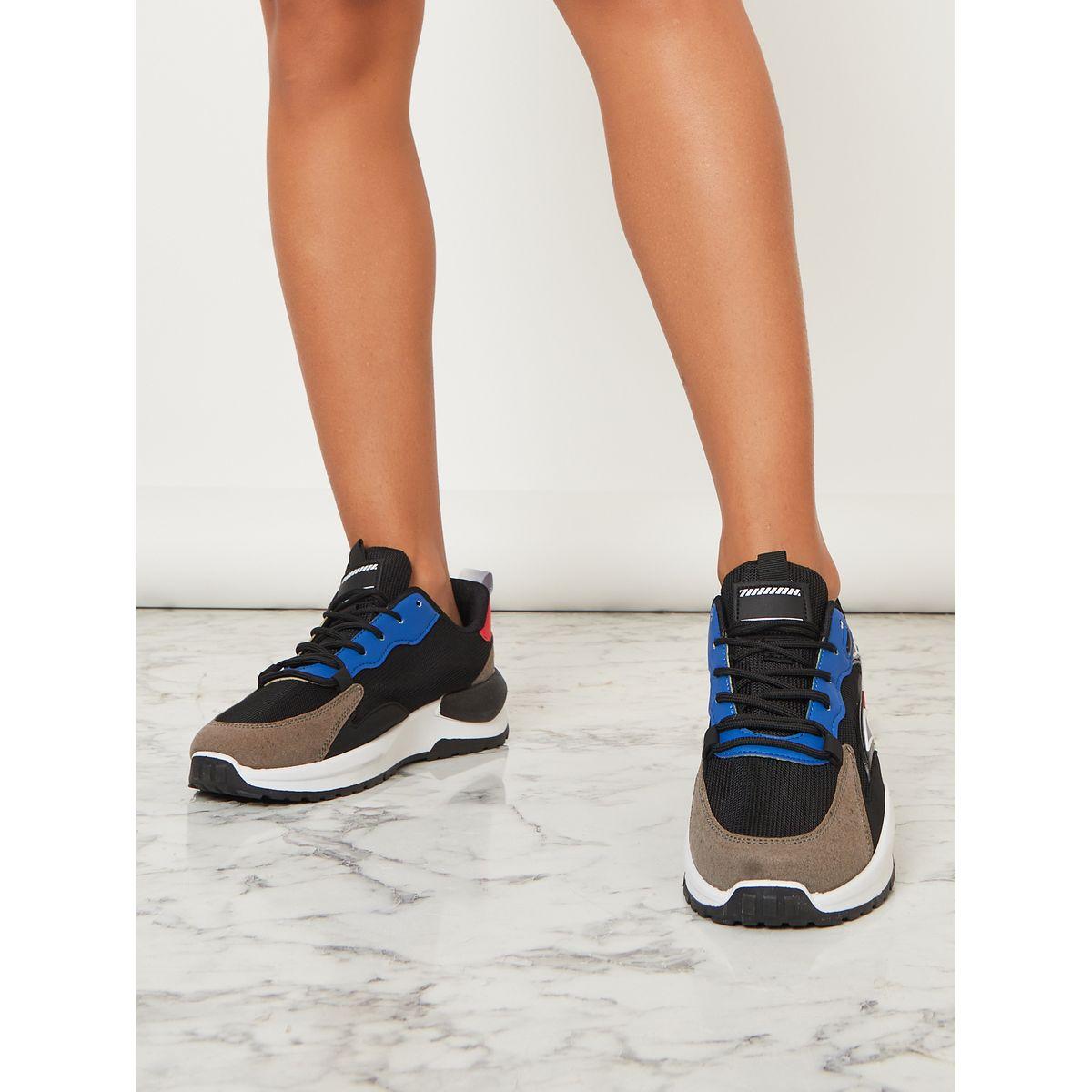 Styli Colorblock Textured Lace-Up Sneakers-men-shoes-sneakers-image-1