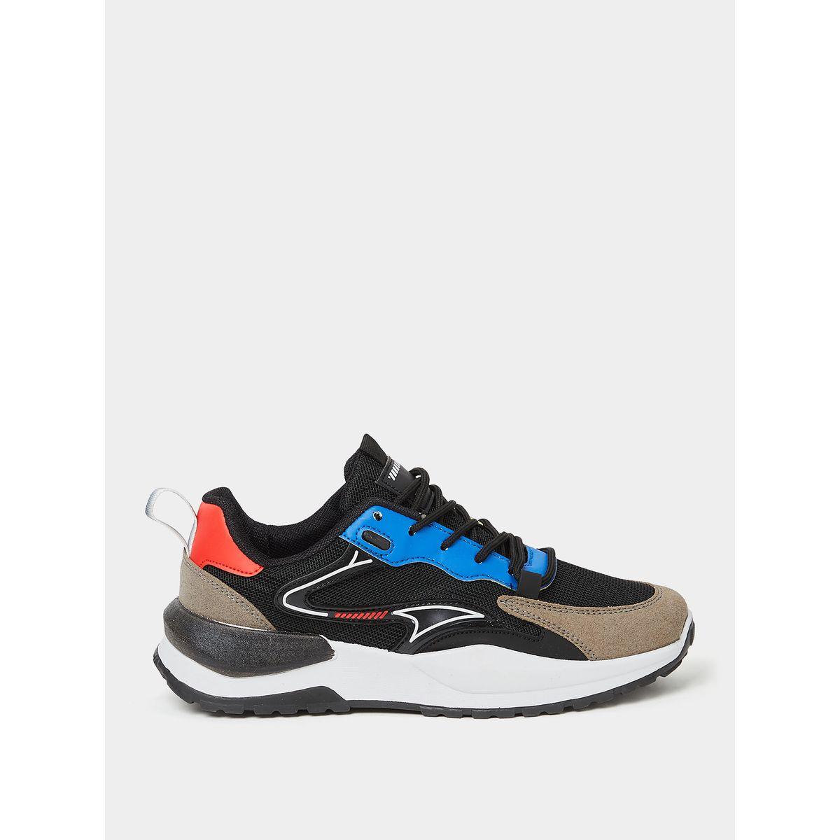 Styli Colorblock Textured Lace-Up Sneakers-men-shoes-sneakers-image-2