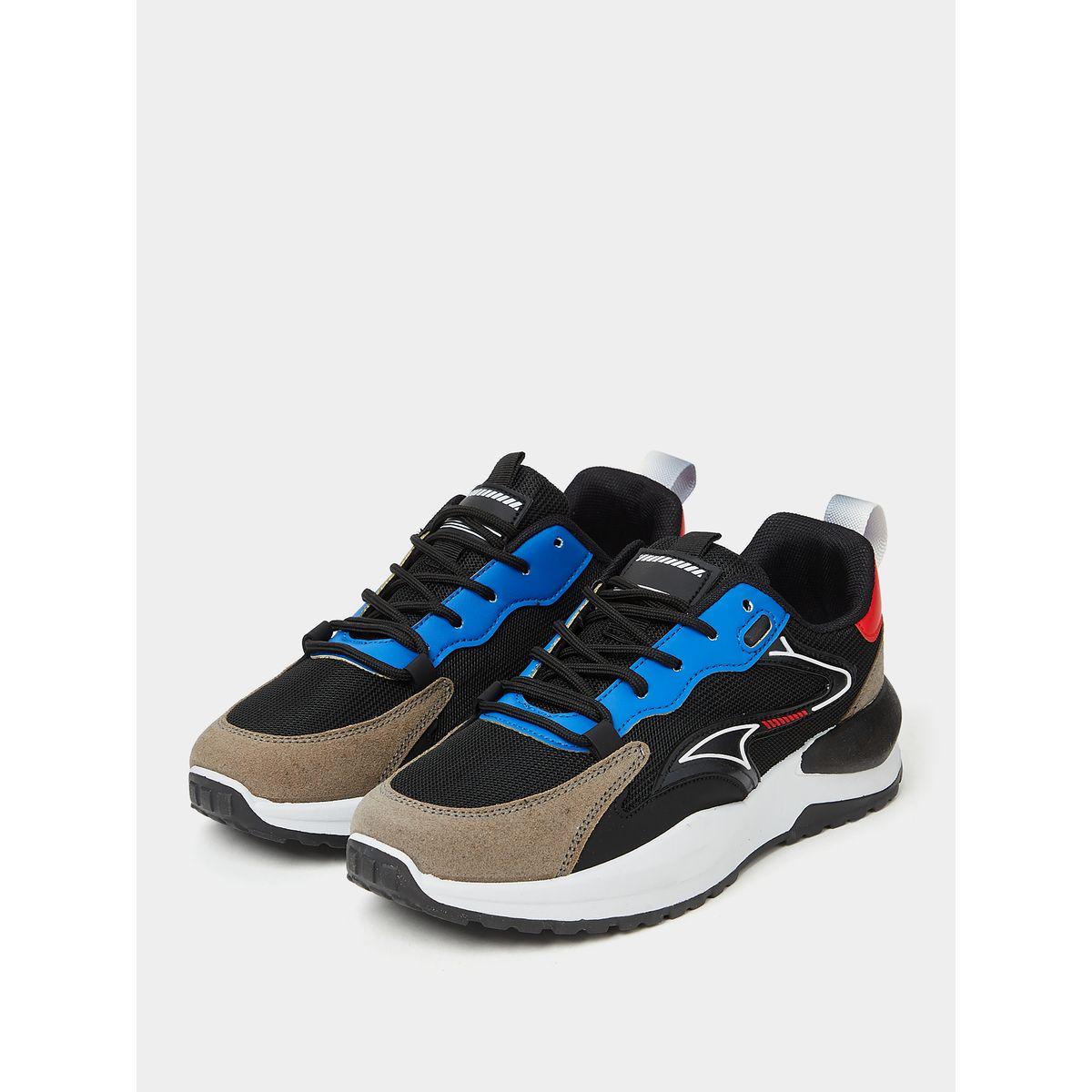 Styli Colorblock Textured Lace-Up Sneakers-men-shoes-sneakers-image-3