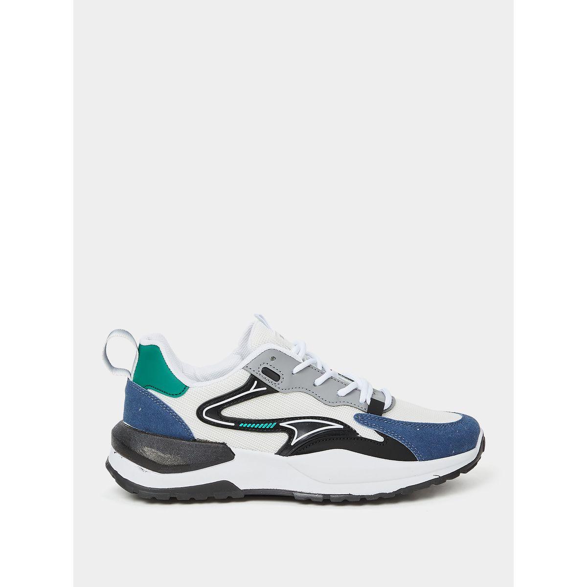 Styli Colorblock Textured Lace-Up Sneakers-men-shoes-sneakers-image-2