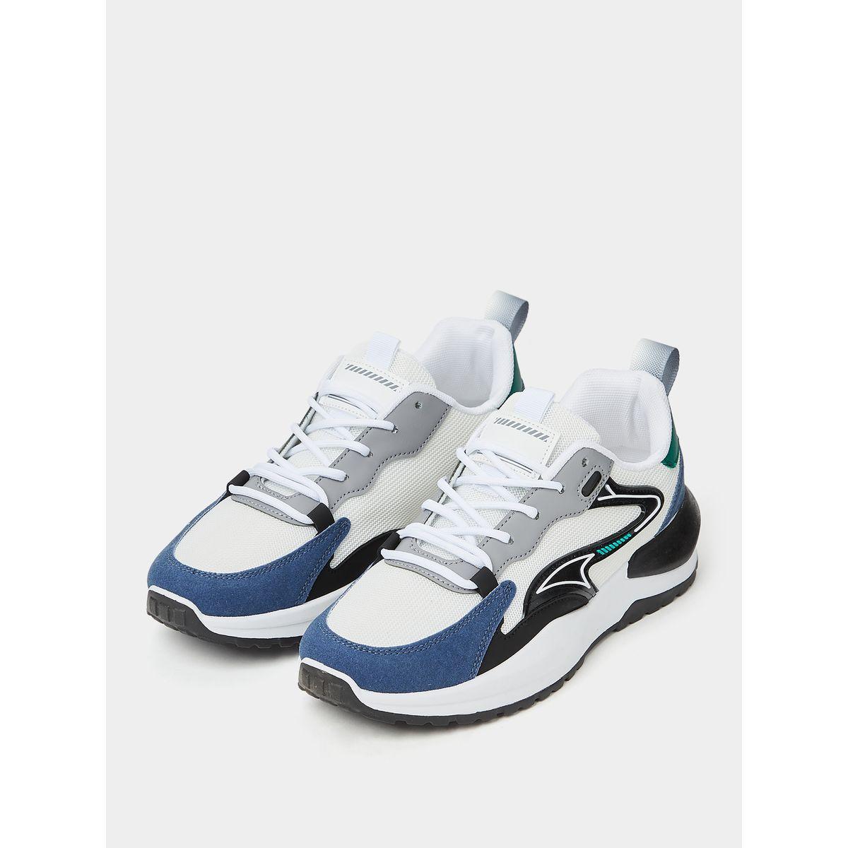 Styli Colorblock Textured Lace-Up Sneakers-men-shoes-sneakers-image-3