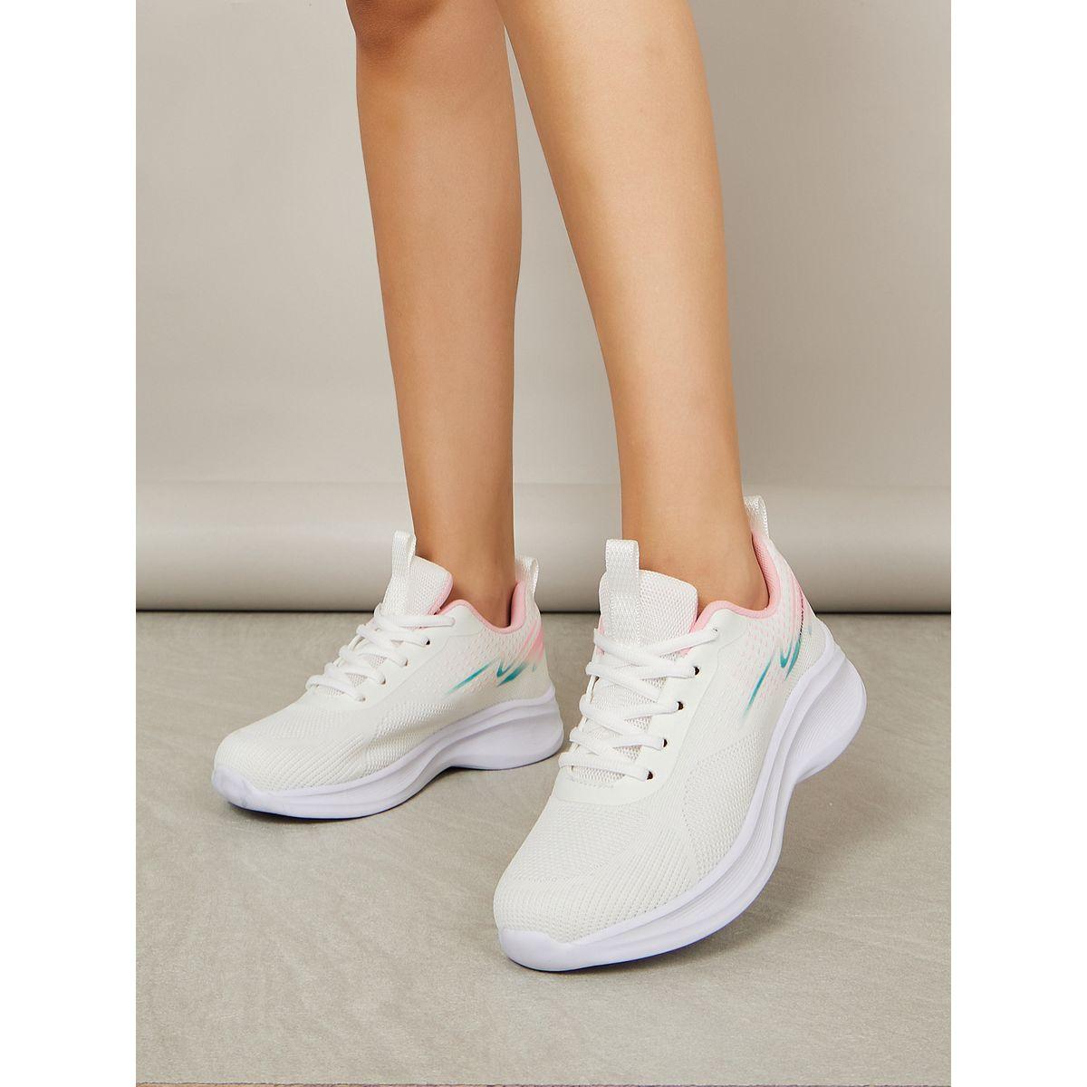 Styli Knitted Upper Lace Up Sneakers-women-shoes-sneakers-image-1