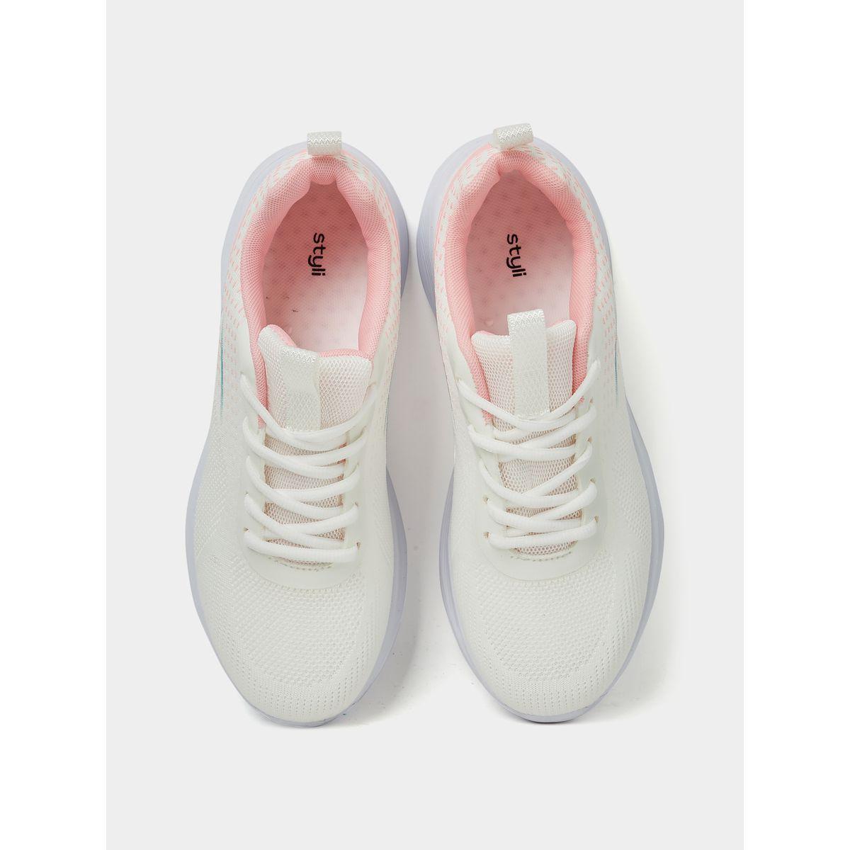 Styli Knitted Upper Lace Up Sneakers-women-shoes-sneakers-image-6