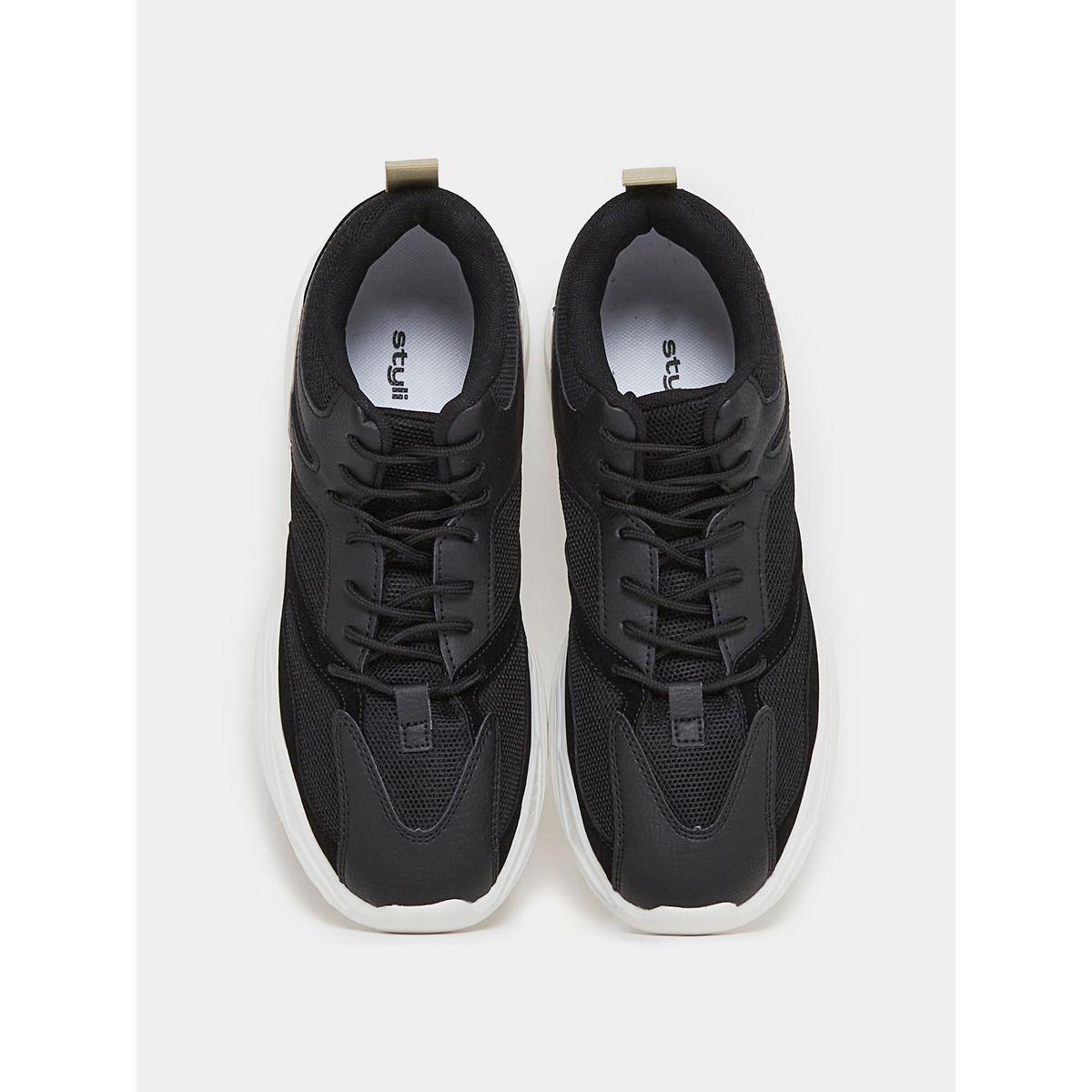 Styli Textured High Top Lace Up Sneakers-men-shoes-sneakers-image-6