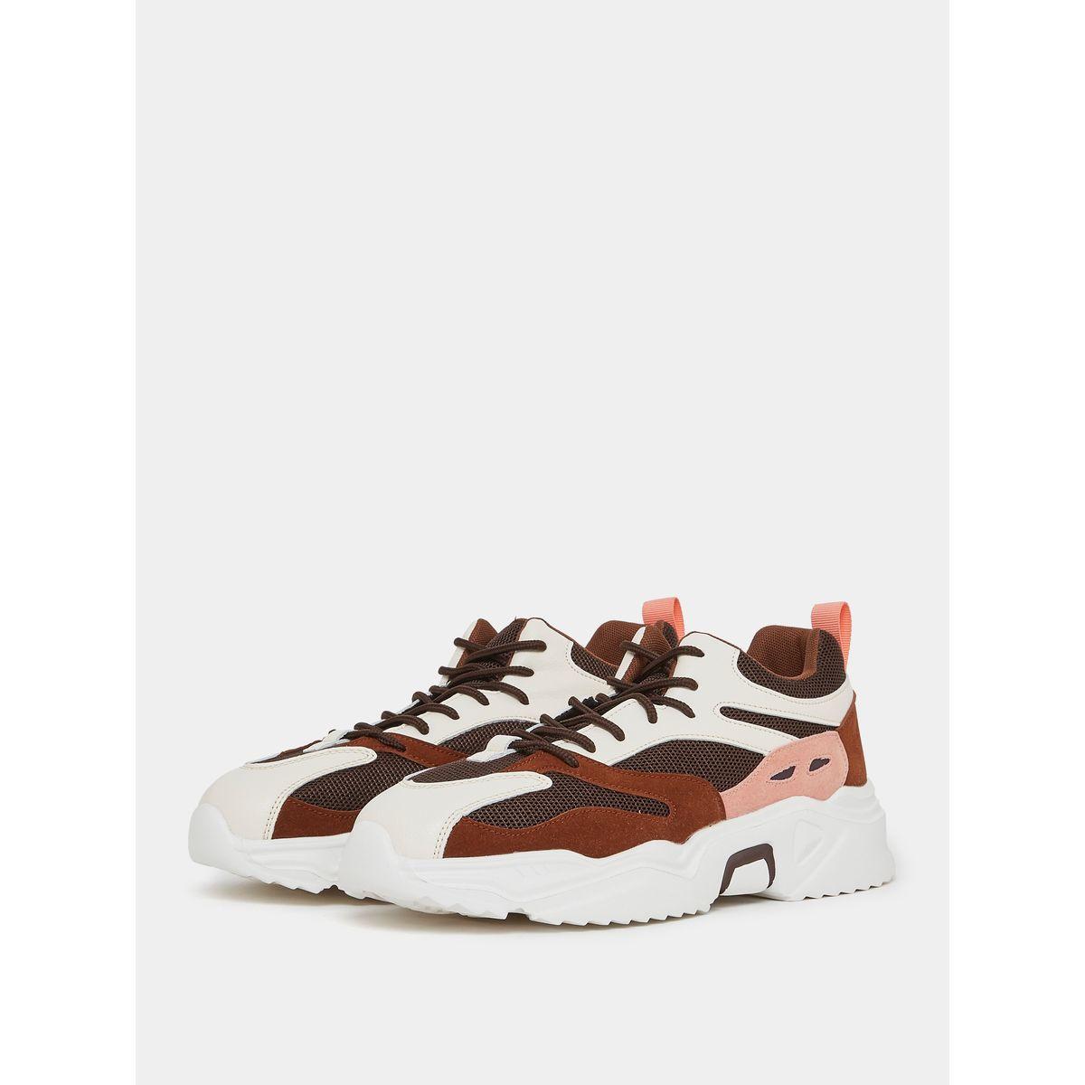 Styli Textured Lace-Up Chunky Sneakers with Pull Tab-men-shoes-sneakers-image-2