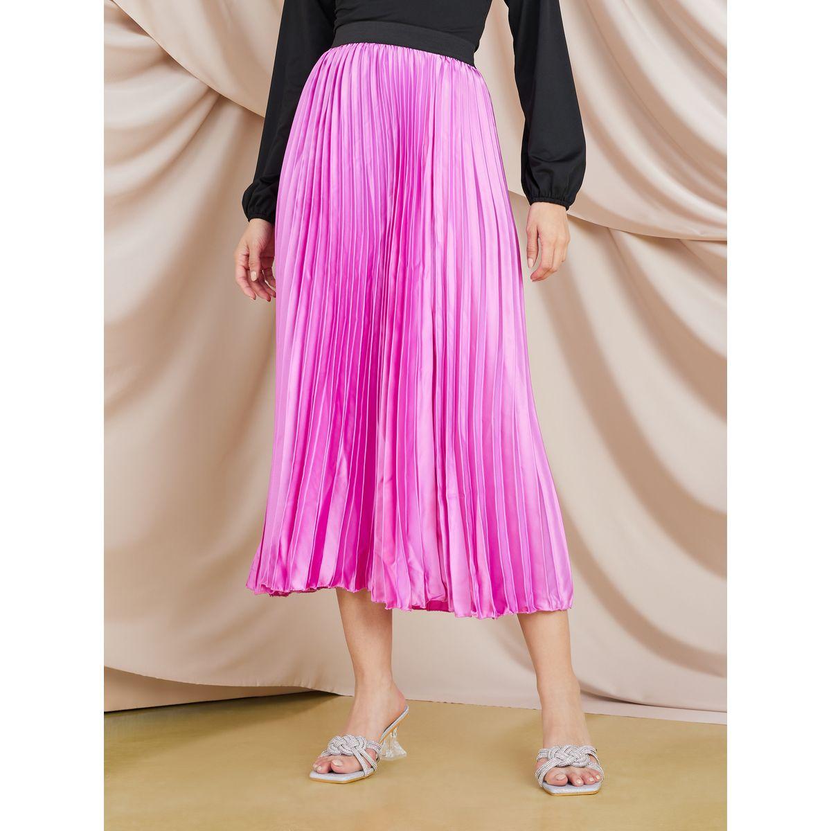 Styli Pleated A-Line Midi Skirt-women-clothing-bottoms-skirts-image-1