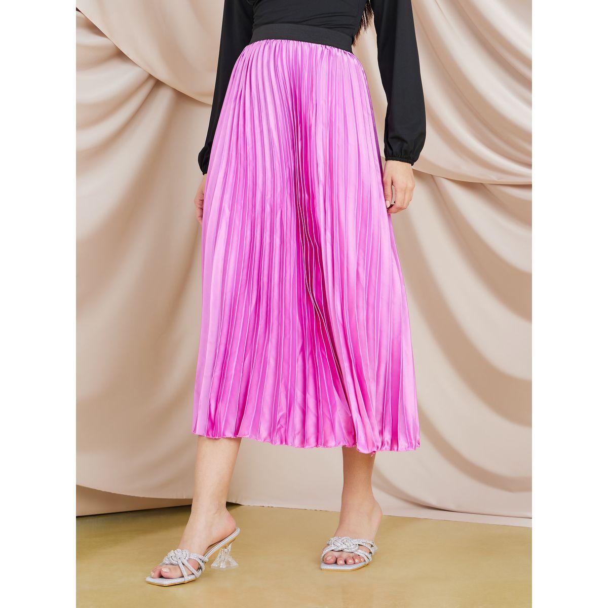 Styli Pleated A-Line Midi Skirt-women-clothing-bottoms-skirts-image-2
