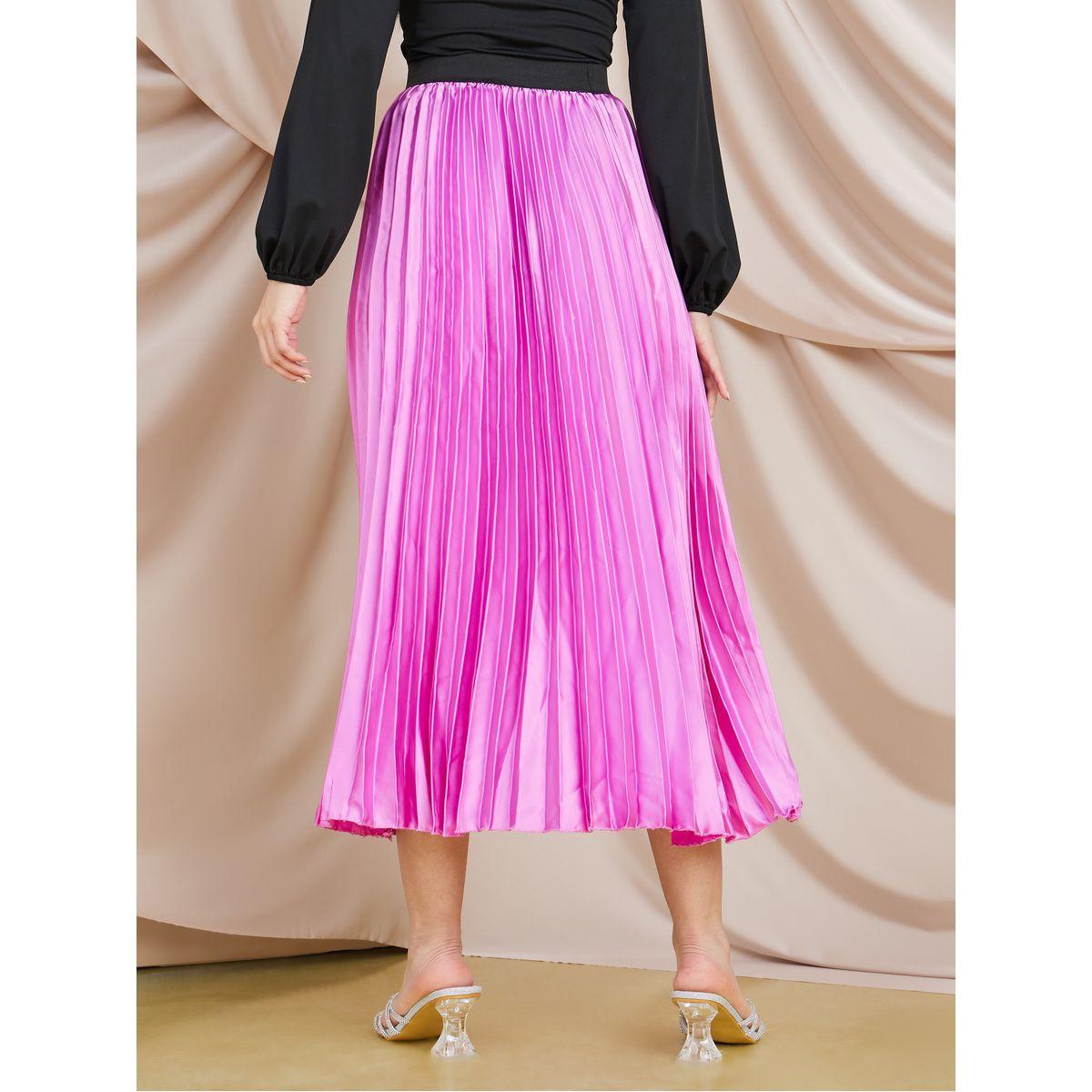 Styli Pleated A-Line Midi Skirt-women-clothing-bottoms-skirts-image-4