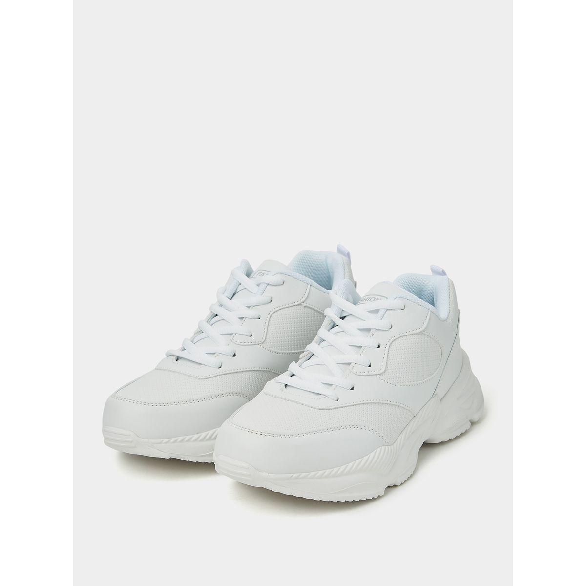 Styli Knitted Upper Lace Up Sneakers-women-shoes-sneakers-image-3