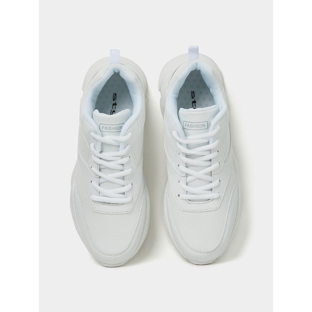 Styli Knitted Upper Lace Up Sneakers-women-shoes-sneakers-image-6