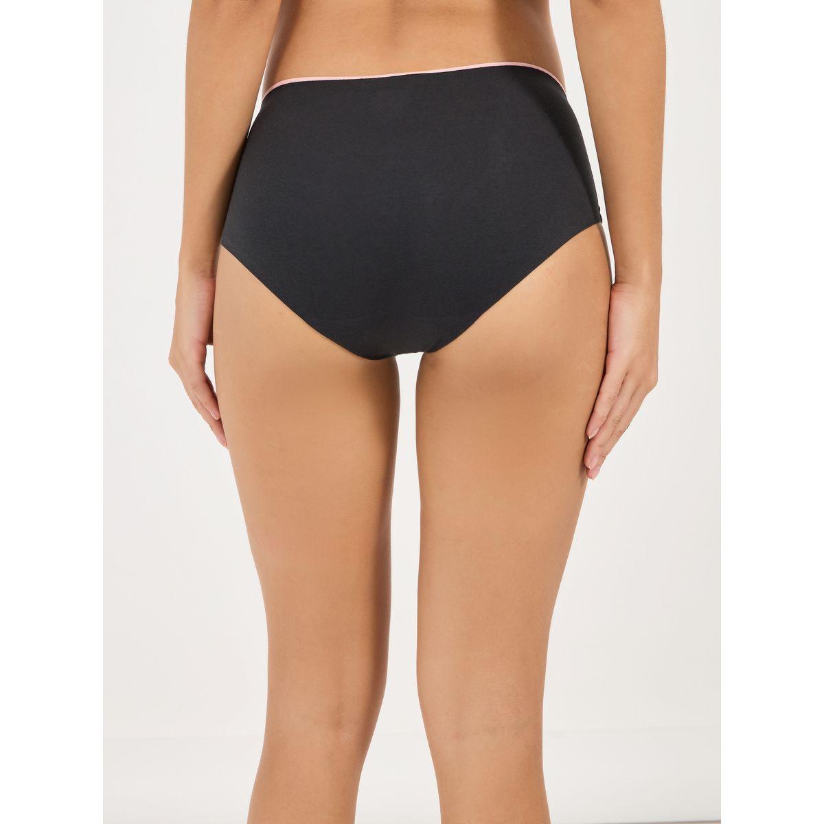 Styli Pack of 4 - Cotton Contrast Bonded Elastic Shorts-women-clothing-lingerie-panties-image-4