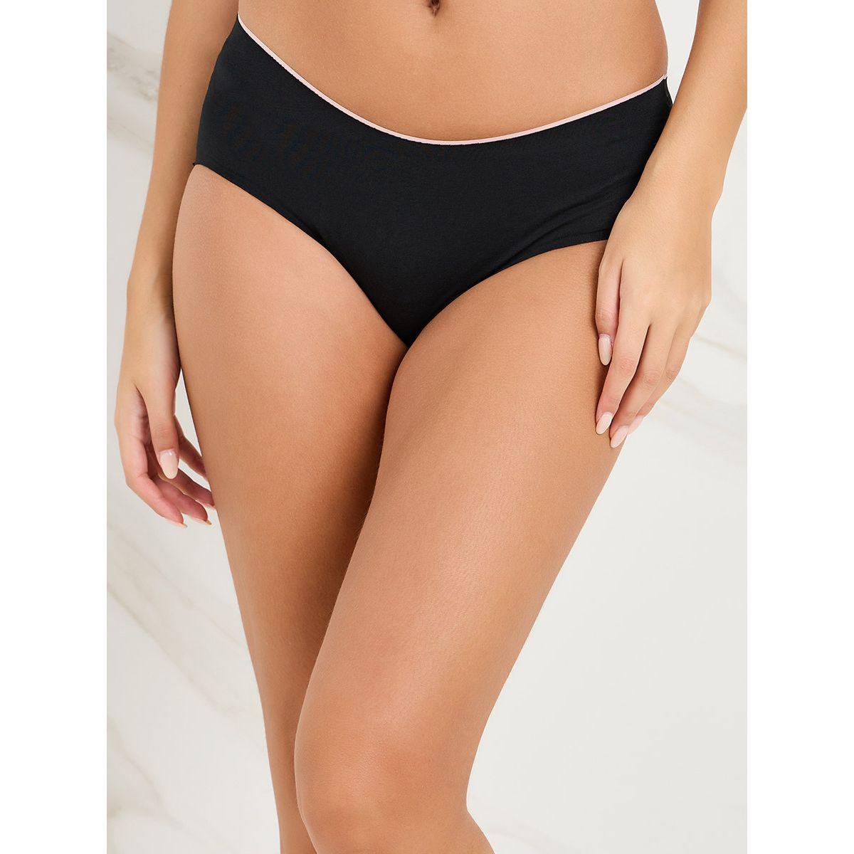 Styli Pack of 4 - Cotton Contrast Bonded Elastic Shorts-women-clothing-lingerie-panties-image-7