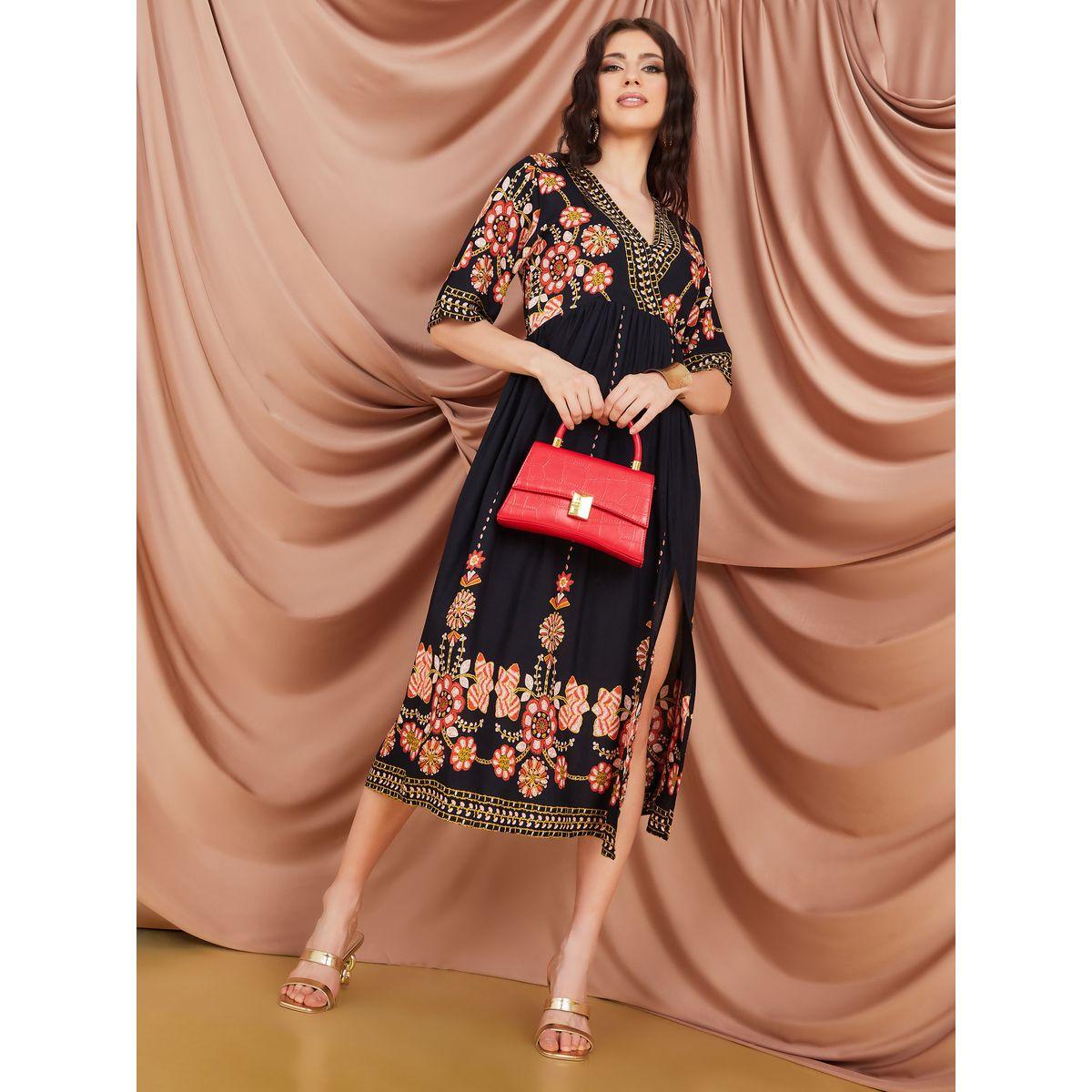 فستان ميدي مطبع بزهور-women-clothing-dresses-image-2