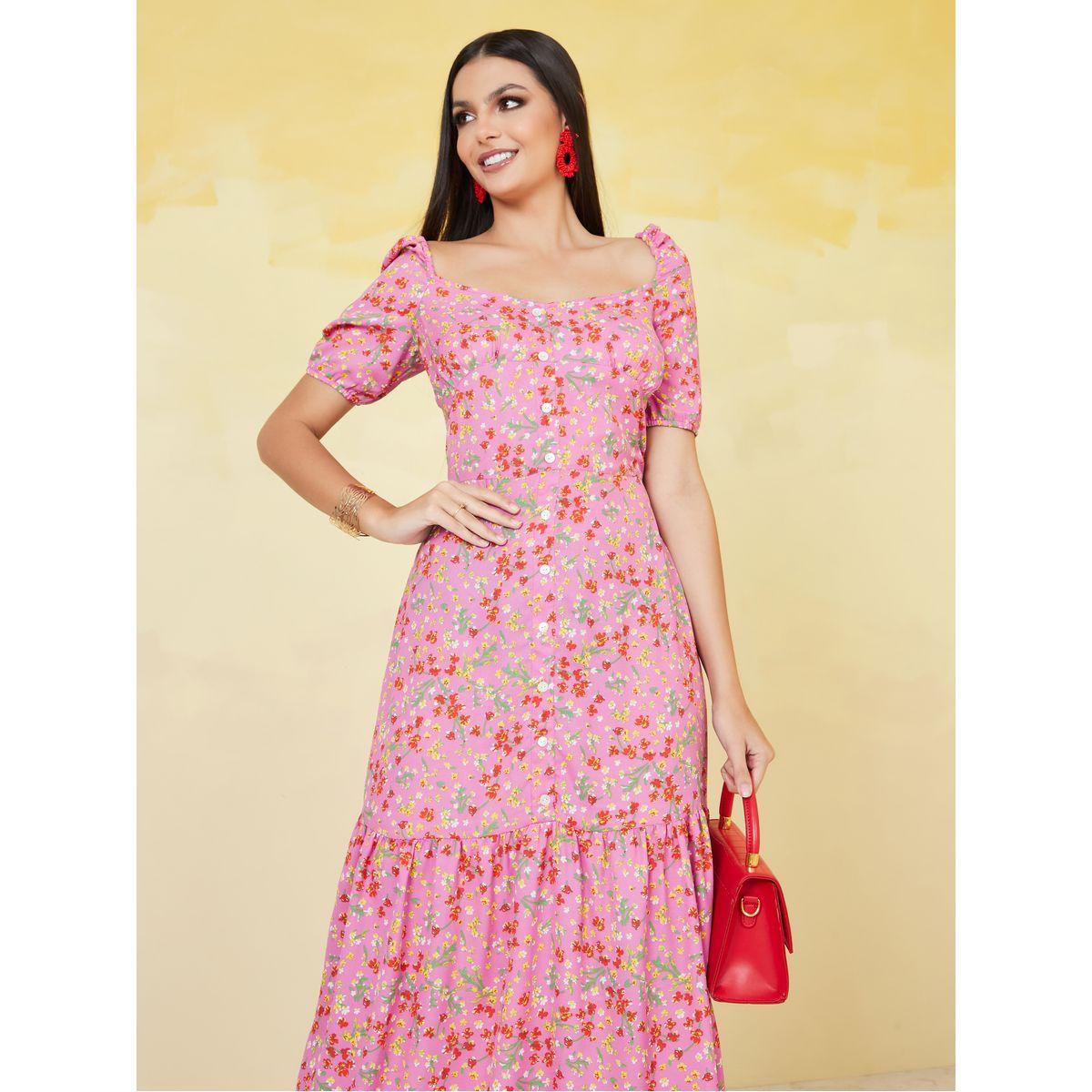 فستان طويل مطبع بزهور-women-clothing-dresses-image-2