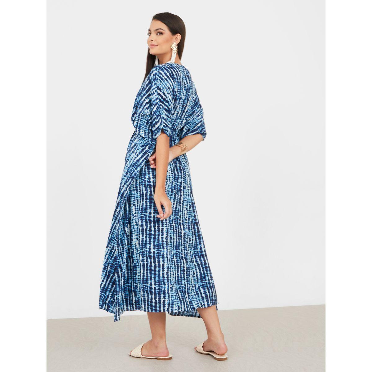 فستان ميدي مطبع بطبعة تاي داي-women-clothing-dresses-image-4