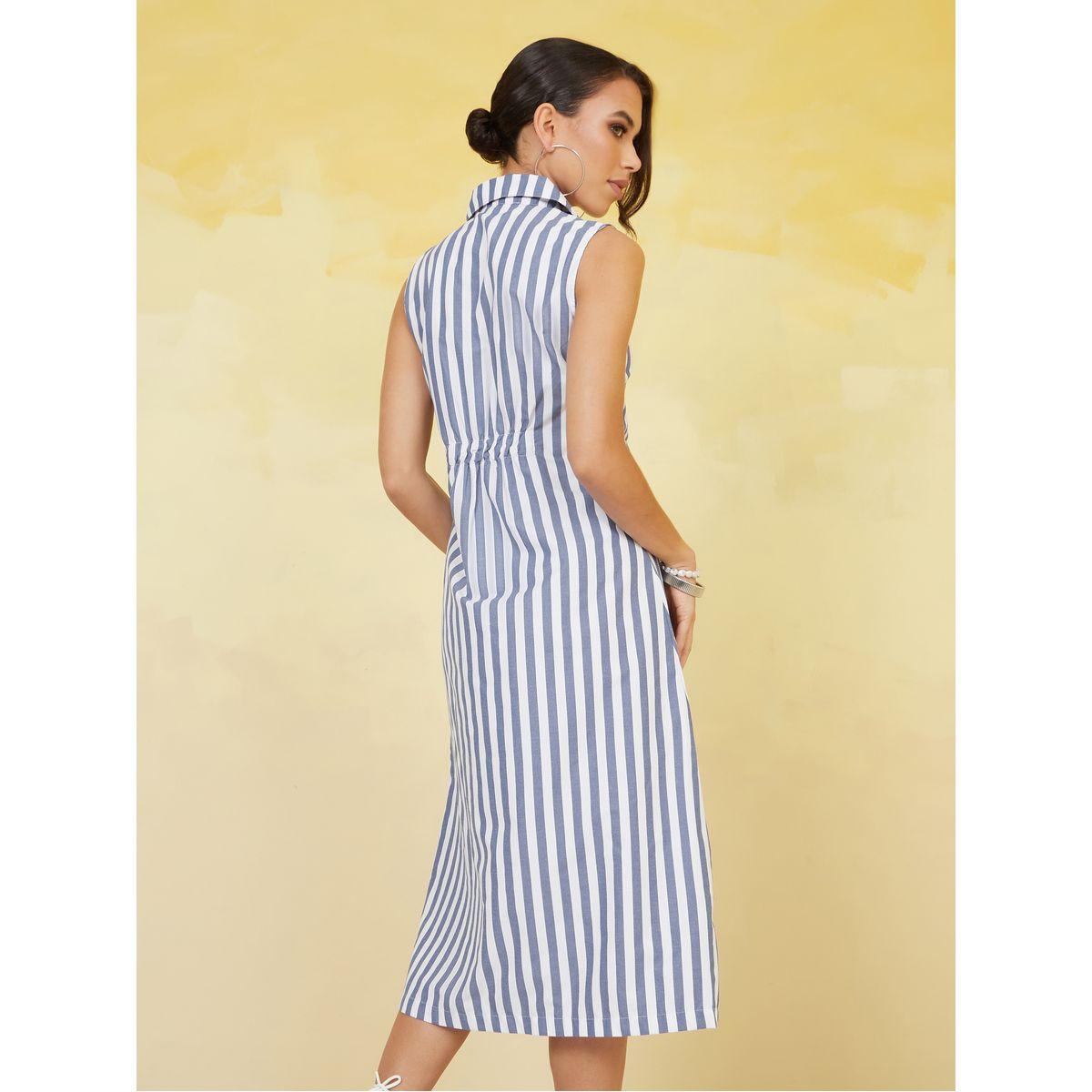 Styli Striped Sleeveless Notch Neck Midi Dress-women-clothing-dresses-image-4