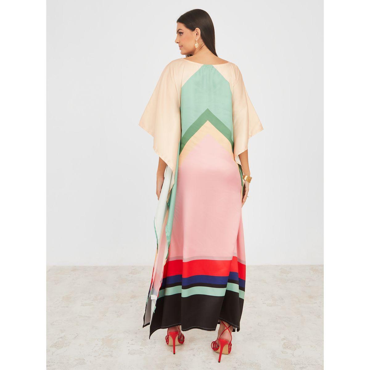 Styli Colorblock Kaftan Maxi Dress-women-clothing-dresses-image-4