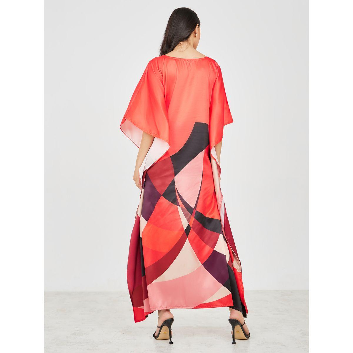 Styli Abstract Print Kaftan Maxi Dress-women-clothing-dresses-image-4