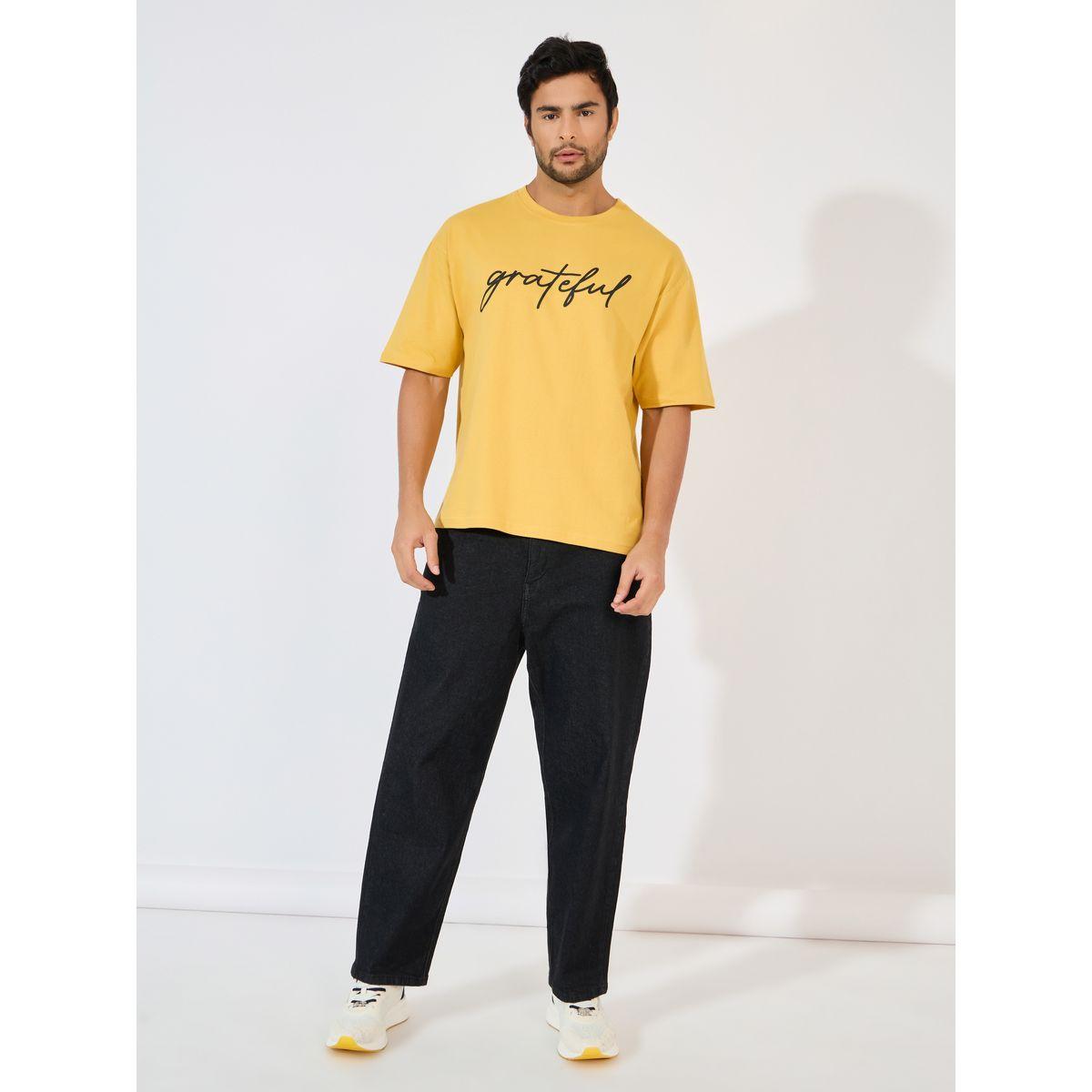 تيشيرت فضفاض مطبع بطبعة كتابة-men-clothing-tshirtsandpolos-tshirts-image-2