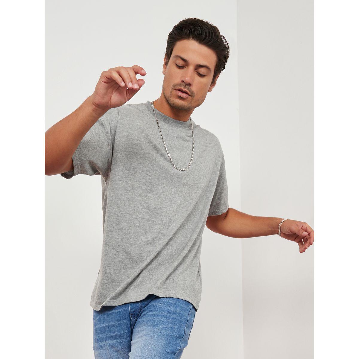 Styli Solid Crew Neck Oversized T-Shirt-men-clothing-tshirtsandpolos-tshirts-image-1