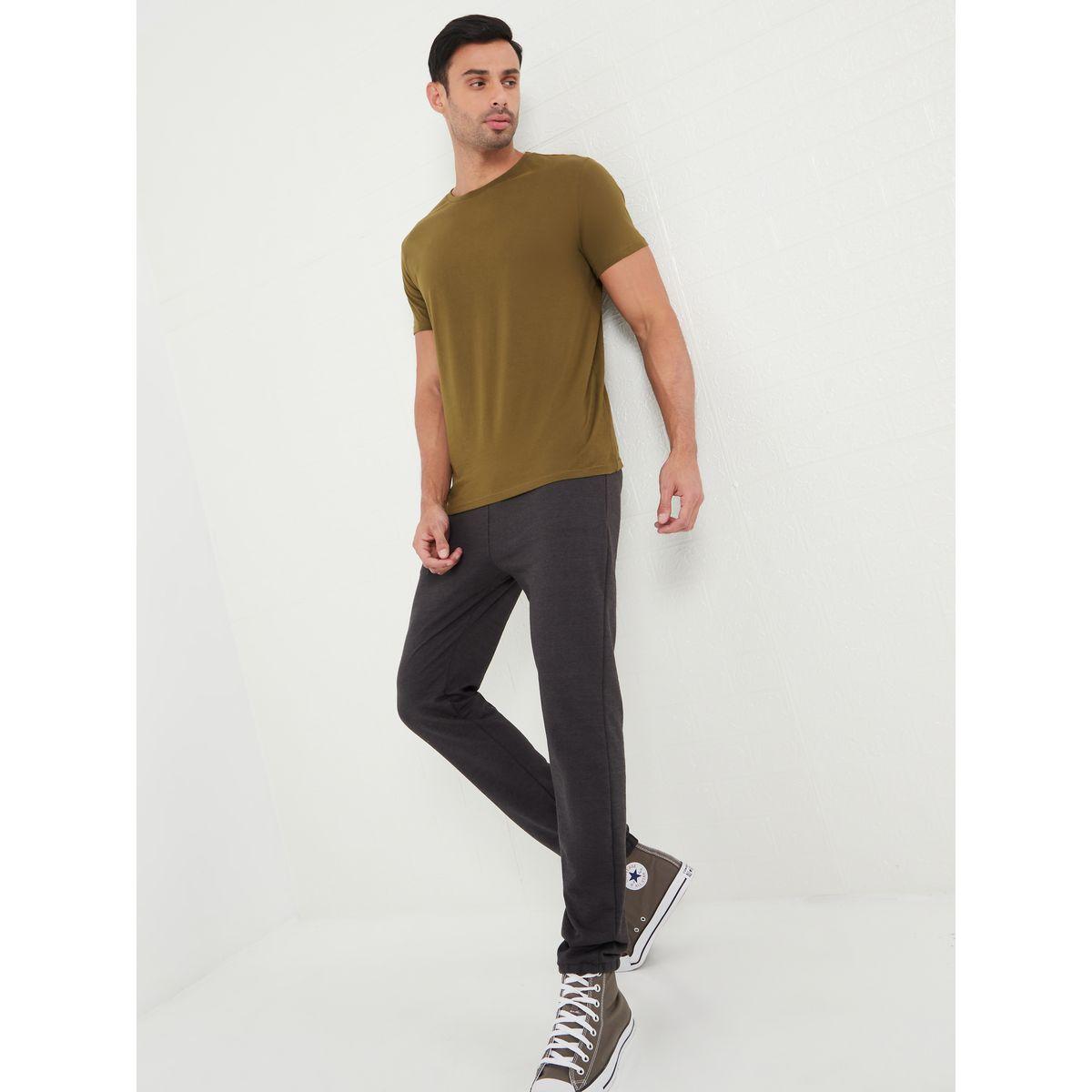 Styli Solid Crew Neck Cotton T-Shirt-men-clothing-tshirtsandpolos-tshirts-image-2