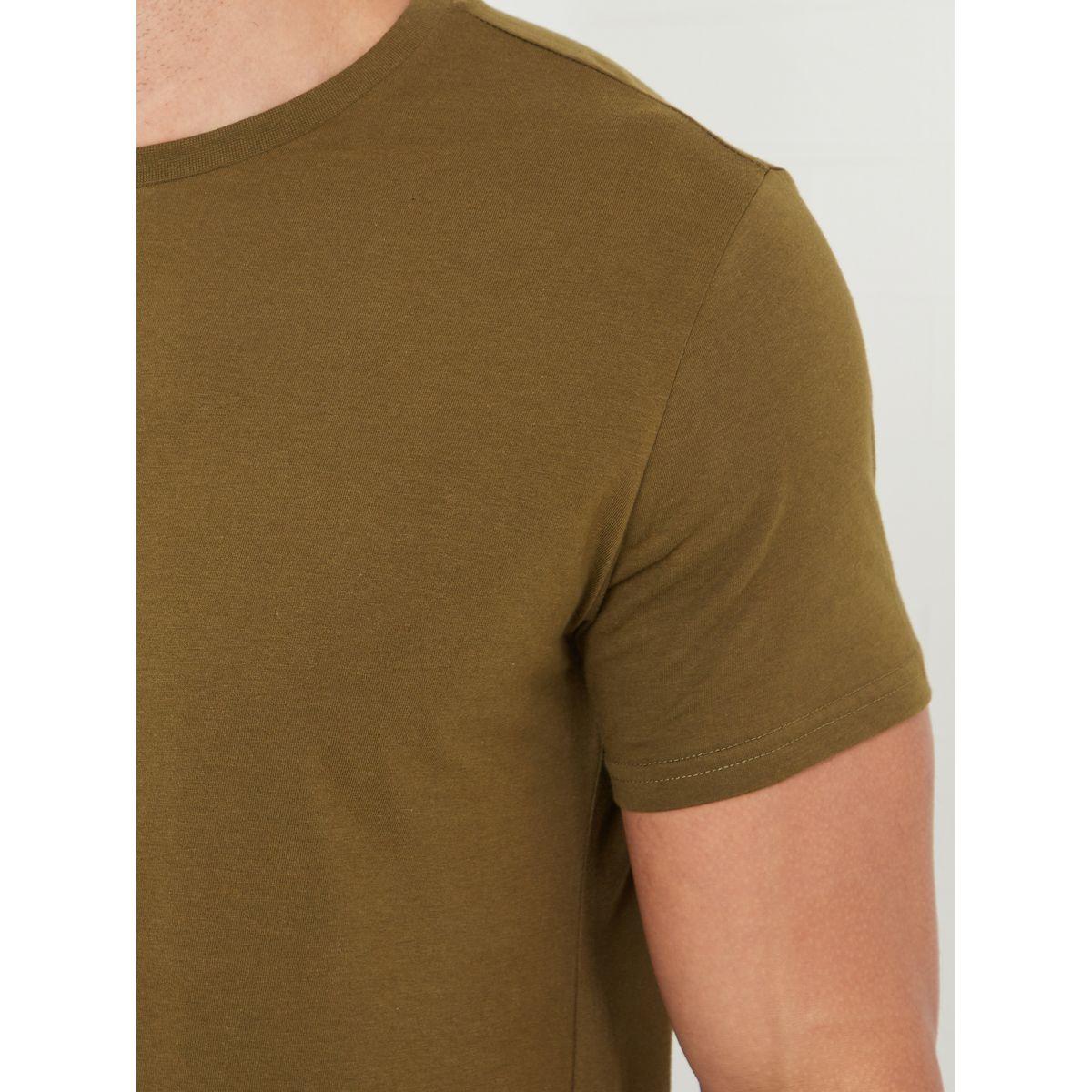 Styli Solid Crew Neck Cotton T-Shirt-men-clothing-tshirtsandpolos-tshirts-image-3