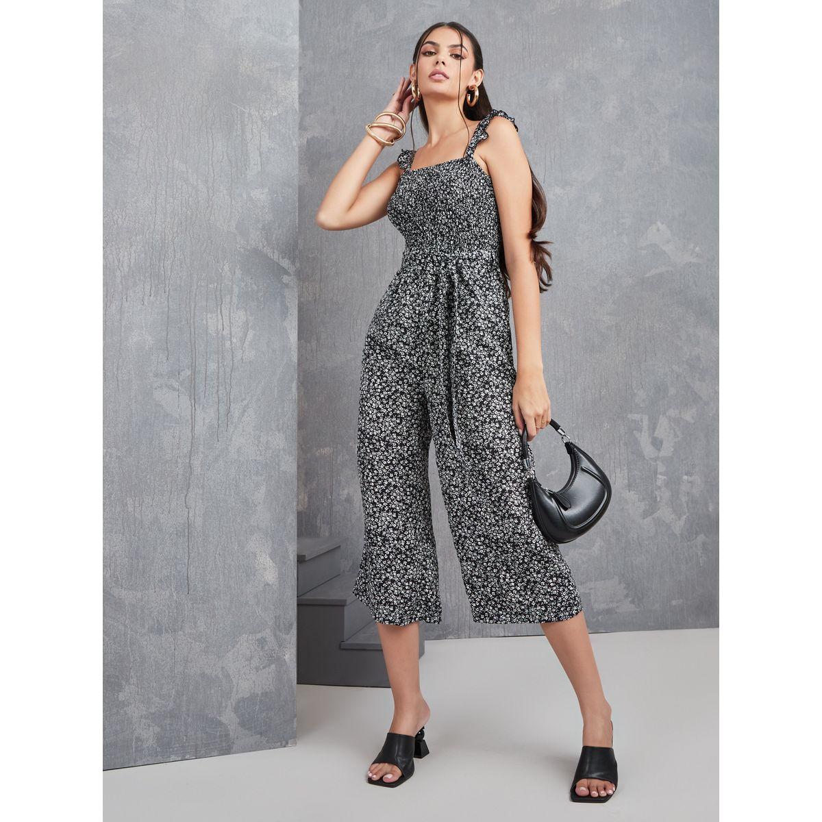 Square neck cheap culotte jumpsuit