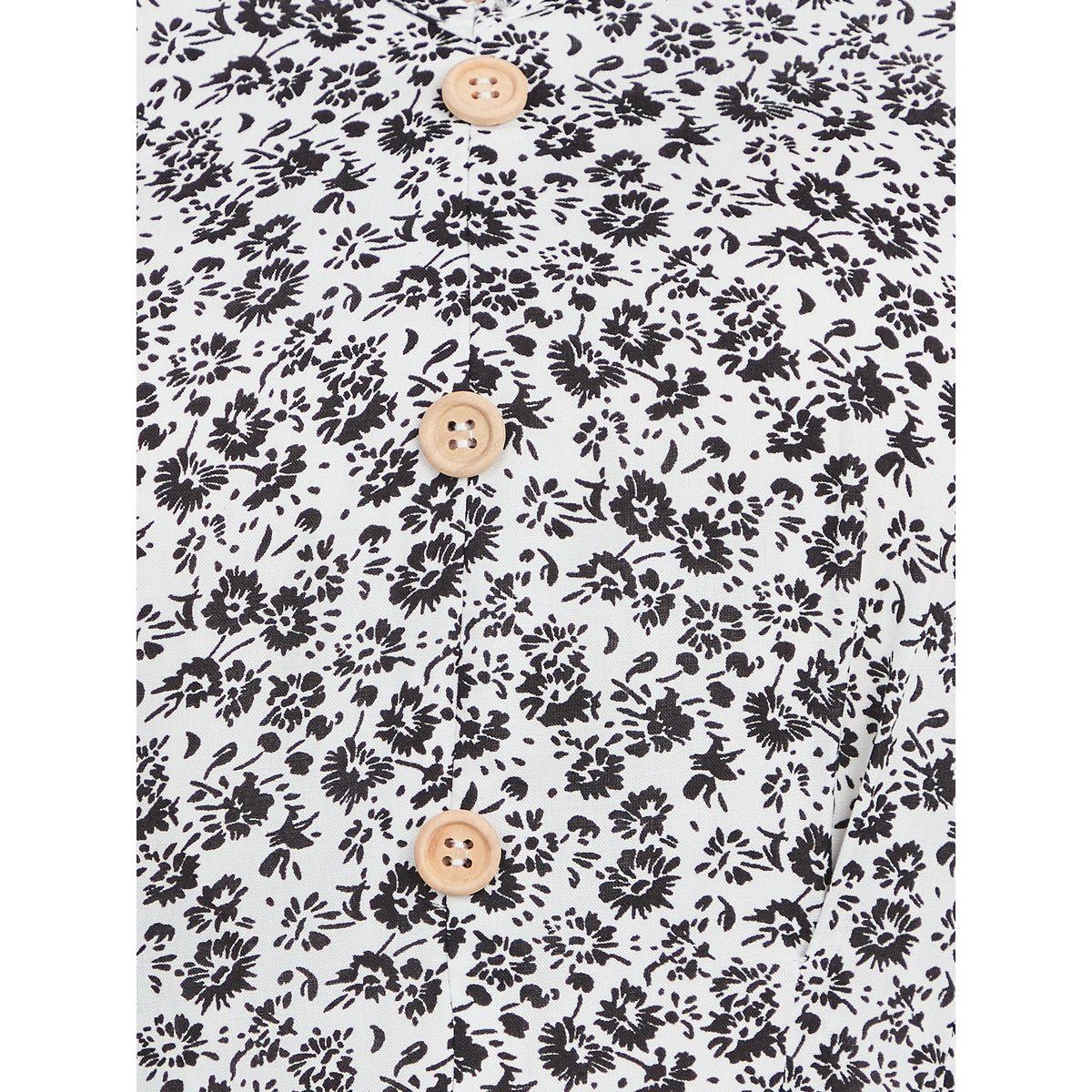 Styli Floral Print A-Line Midi Dress with Button Detail-women-clothing-dresses-image-3