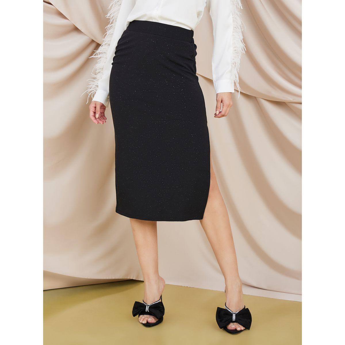 Black midi pencil skirt hotsell for sale