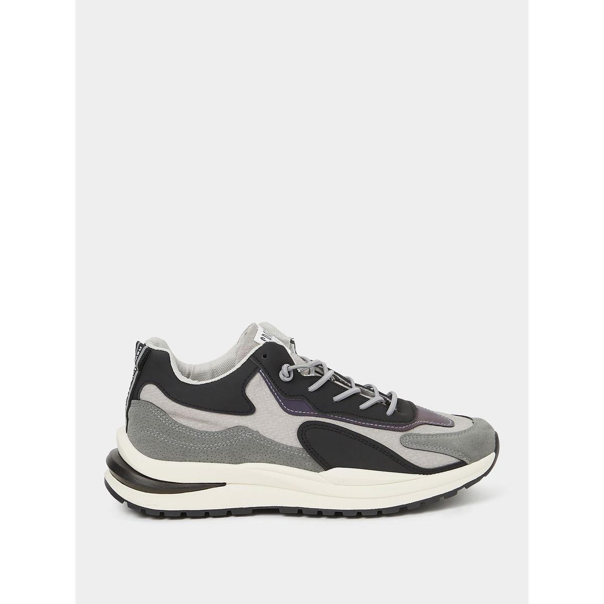 Styli Colorblock Mesh Split Lace Up Sneakers with Pull Tab-men-shoes-sneakers-image-1