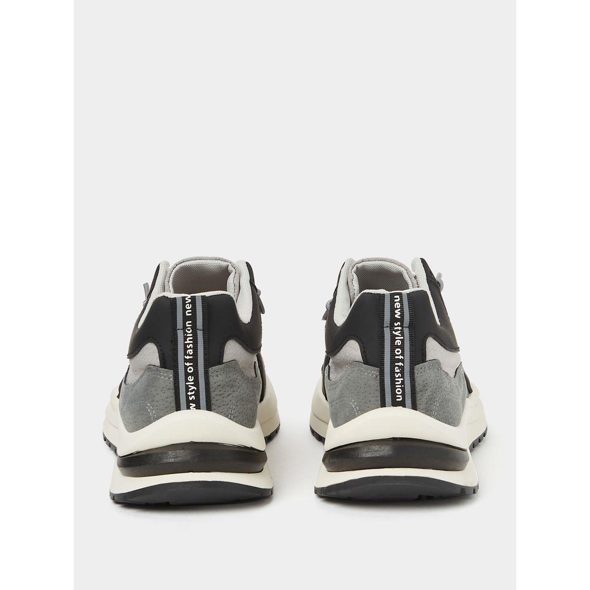 Styli Colorblock Mesh Split Lace Up Sneakers with Pull Tab-men-shoes-sneakers-image-4
