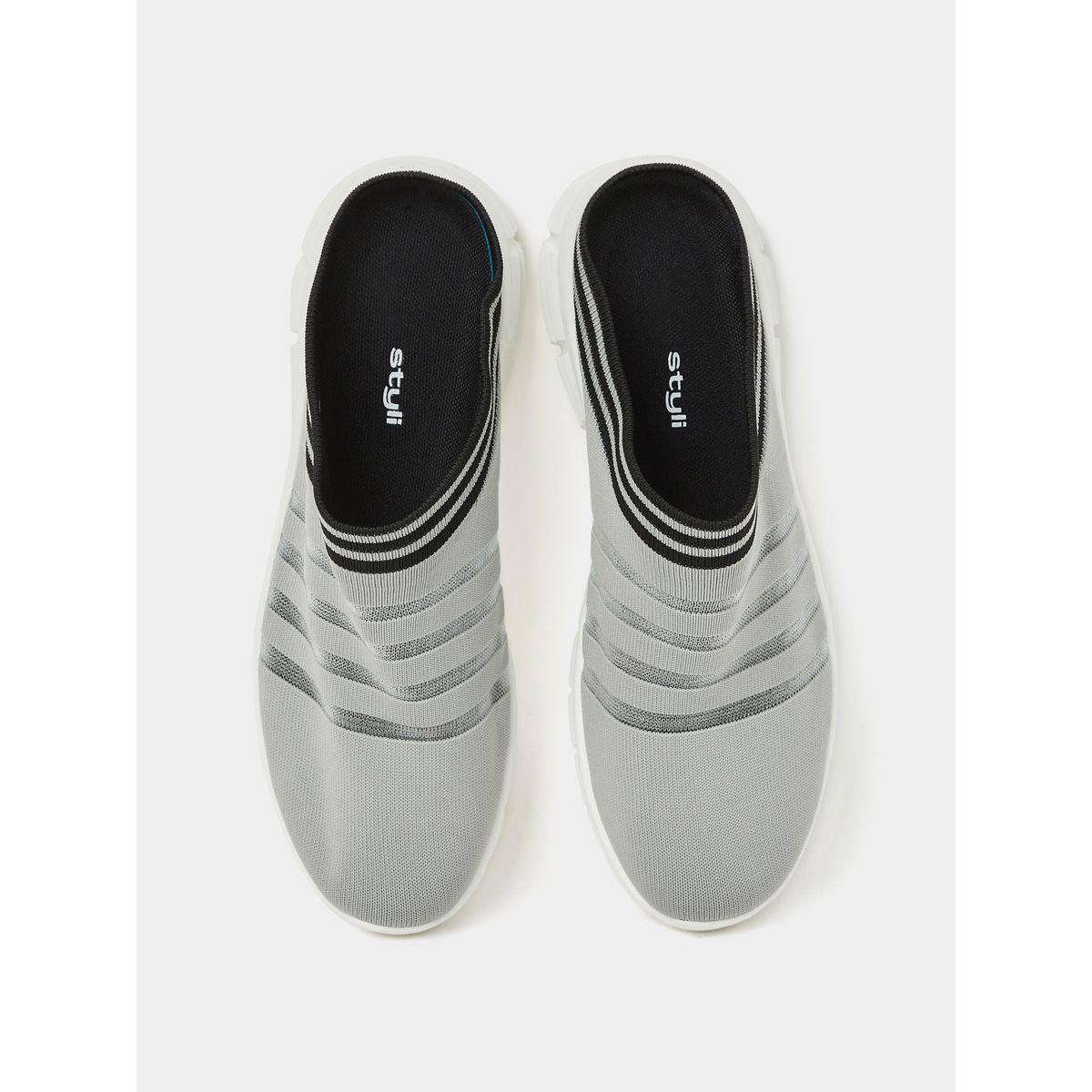 Styli Stripe Upper Detail Open Back Shoes-men-shoes-sneakers-image-5