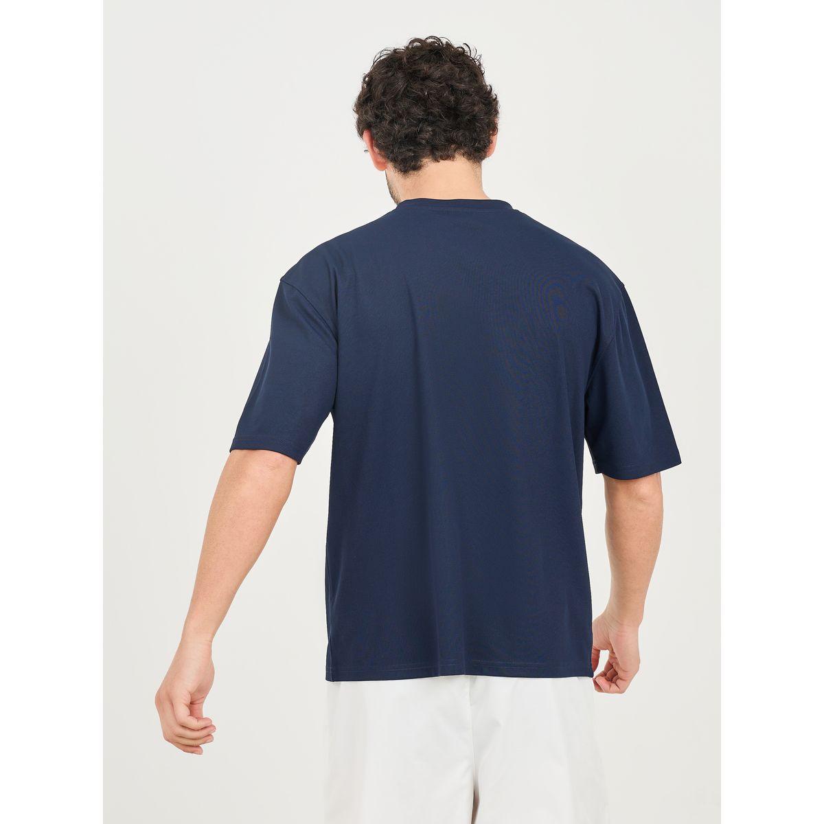 Styli Active Micro Pique Knit Oversized Tshirt with Reflective Logo-men-clothing-sportswearandactivewear-tshirtsandpolos-image-4