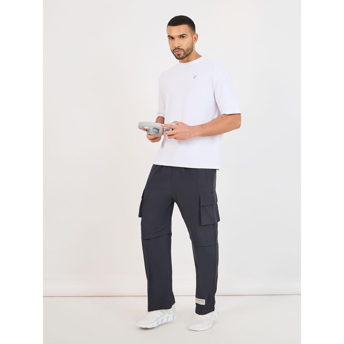 Styli Active Micro Pique Knit Oversized T-Shirt with Reflective Logo-men-clothing-sportswearandactivewear-tshirtsandpolos-image-2