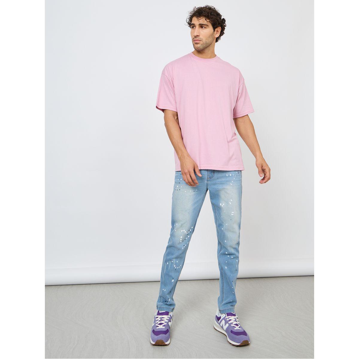 Styli Splatter Painted Slim Fit Knit Jeans-men-clothing-bottoms-jeans-image-2