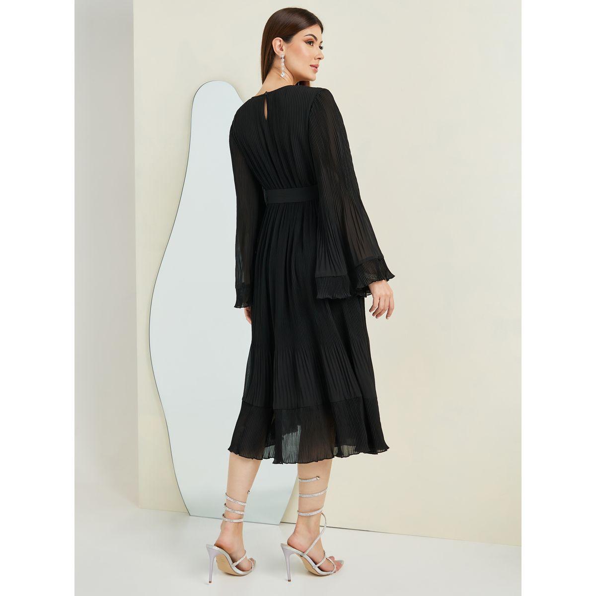 فستان ميدي بأكمام فلوس-women-clothing-dresses-image-5