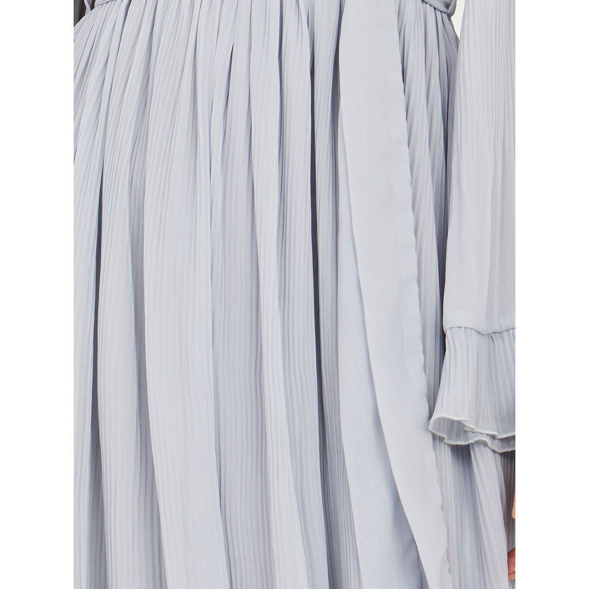 Styli Plisse Flute Sleeve A-Line Midi Dress-women-clothing-dresses-image-3