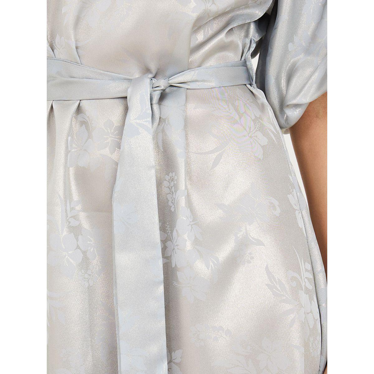 فستان ميدي جاكار مع ربطة خصر-women-clothing-dresses-image-3