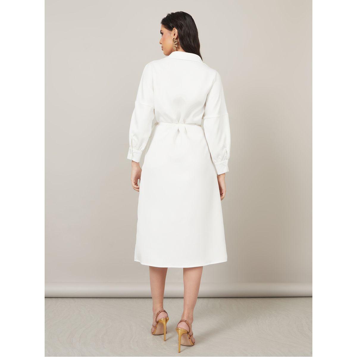 Styli Drop Shoulder Collared Wrap Midi Dress-women-clothing-dresses-image-4