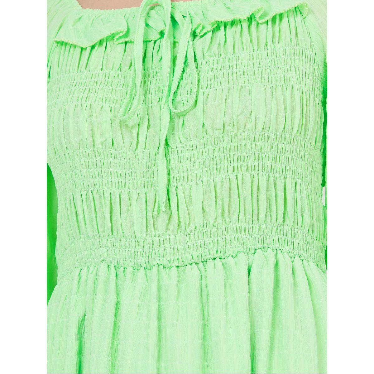 Styli Textured Smocked A-Line Midi Dress-women-clothing-dresses-image-3