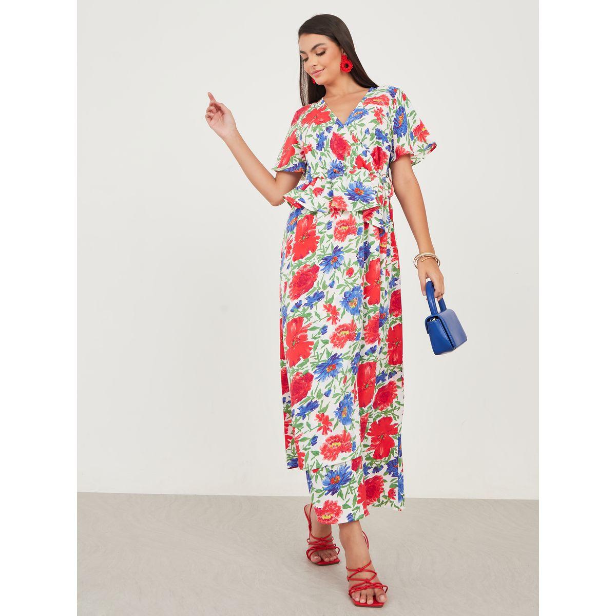Styli Ruffle Detail Floral Wrap Maxi Dress-women-clothing-dresses-image-2