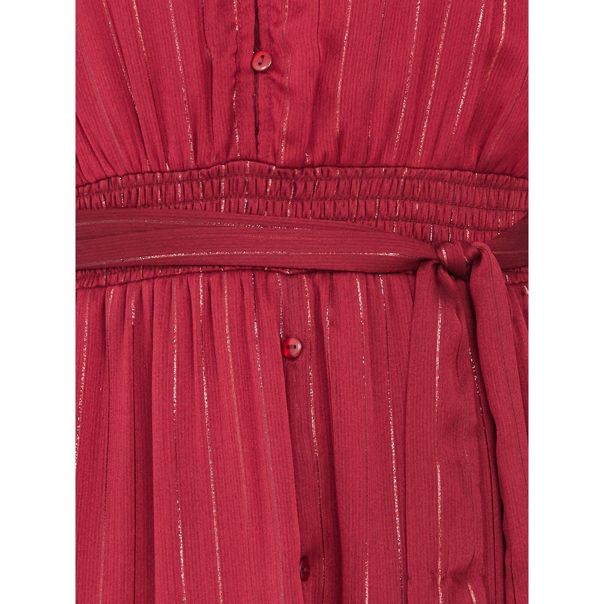 Styli Cuffed Sleeve Lurex Stripe A-Line Maxi Dress-women-clothing-dresses-image-3