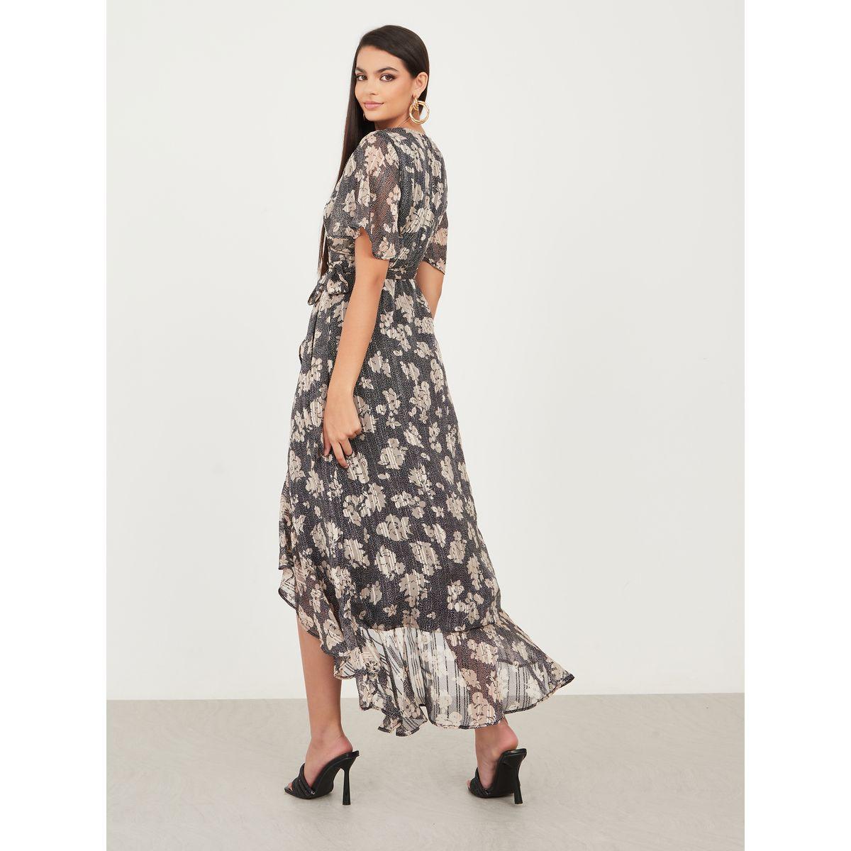 فستان ميدي بنمط لف وكشكش-women-clothing-dresses-image-4