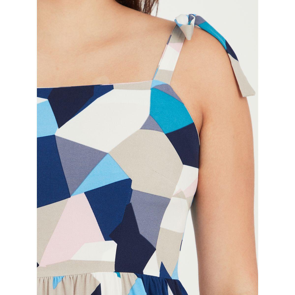 فستان ميدي مطبع بطبعة هندسية-women-clothing-dresses-image-3