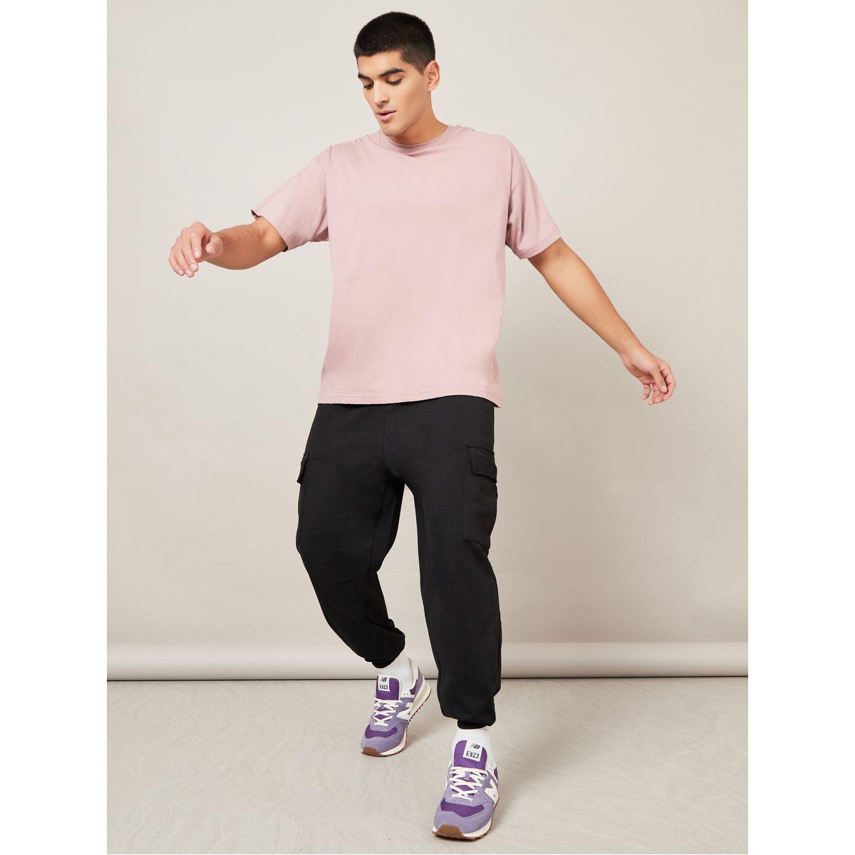 Styli Oversized Fit Cargo Joggers with Elasticated Hem-men-clothing-bottoms-joggers-image-2