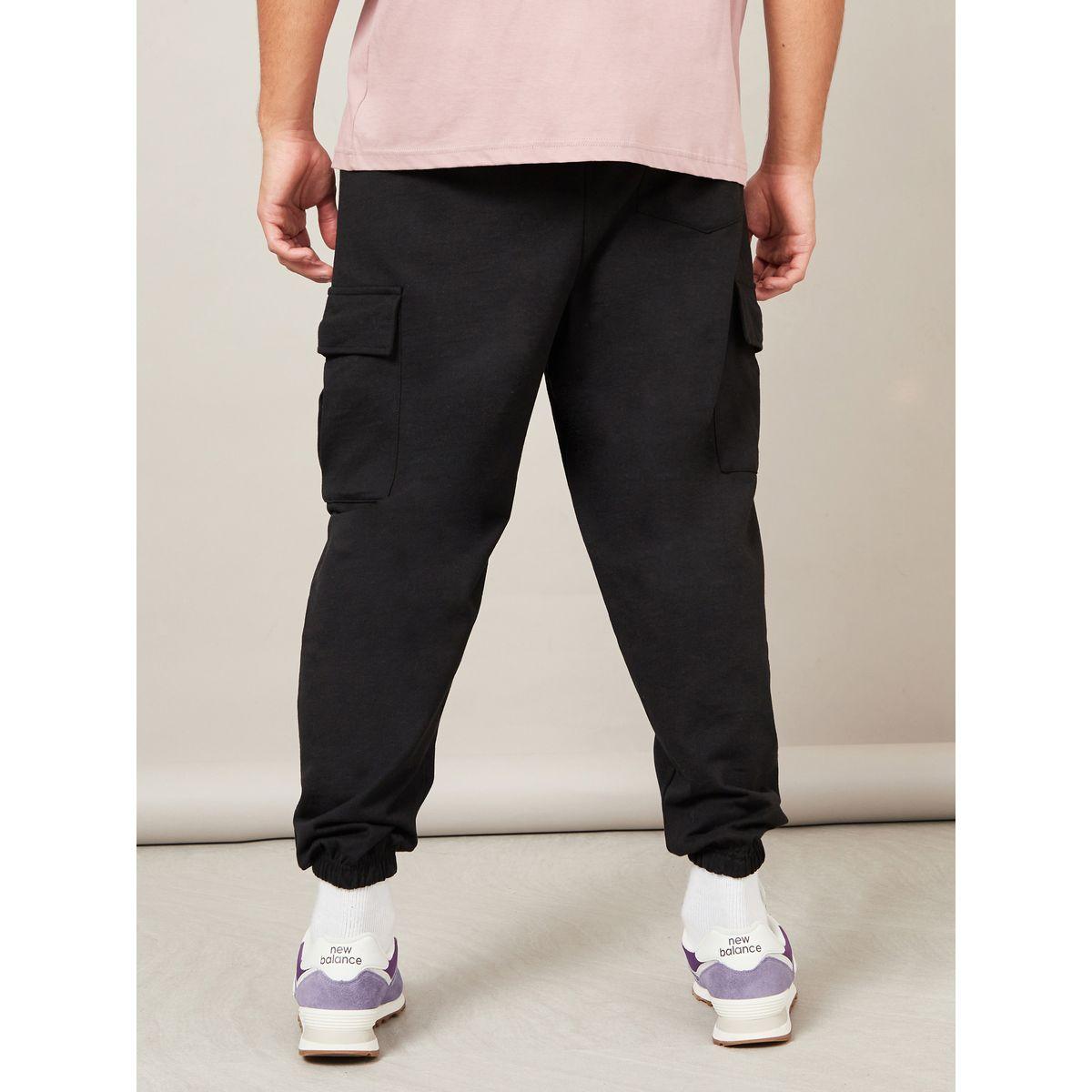 Styli Oversized Fit Cargo Joggers with Elasticated Hem-men-clothing-bottoms-joggers-image-4