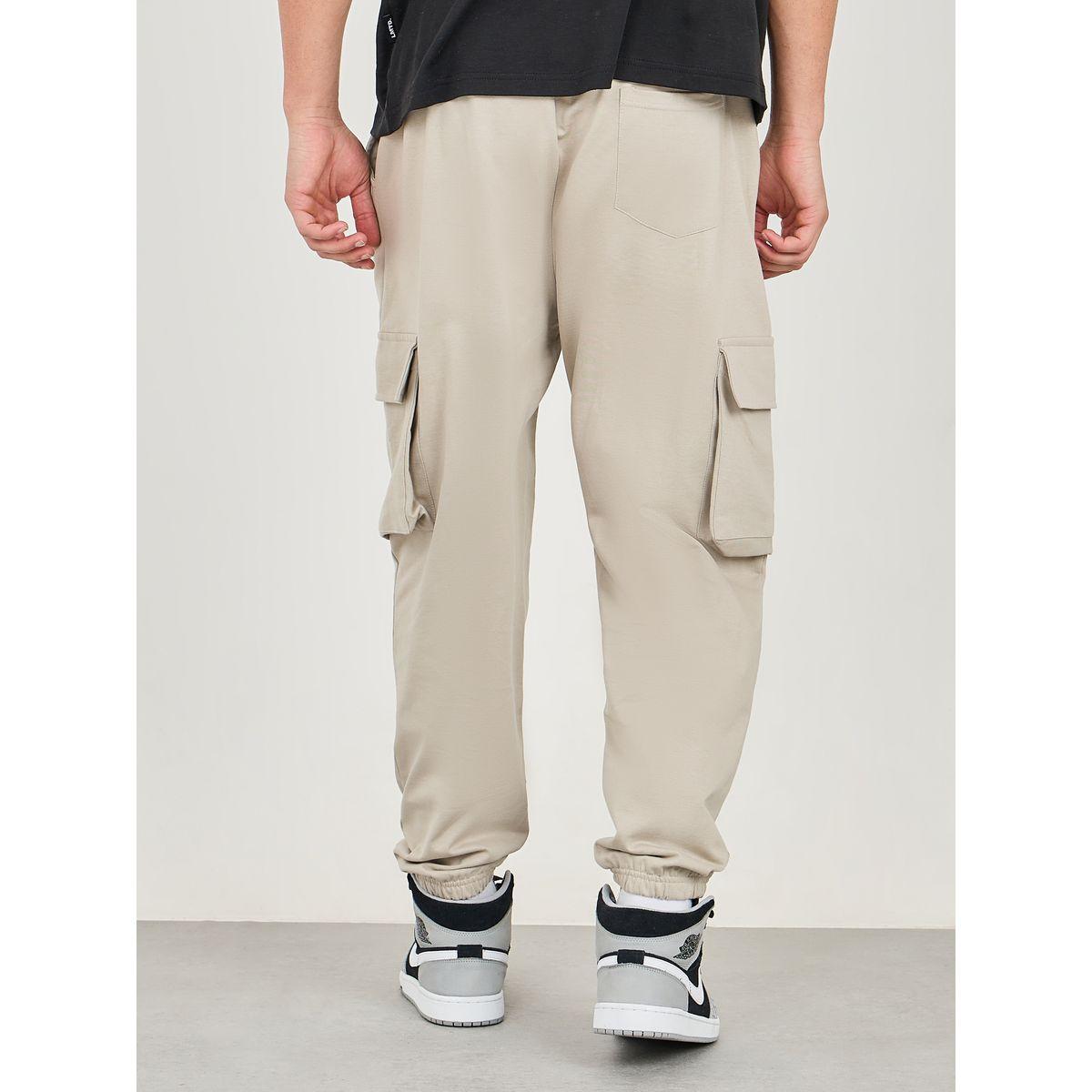 Styli Oversized Fit Cargo Joggers with Elasticated Hem-men-clothing-bottoms-joggers-image-4