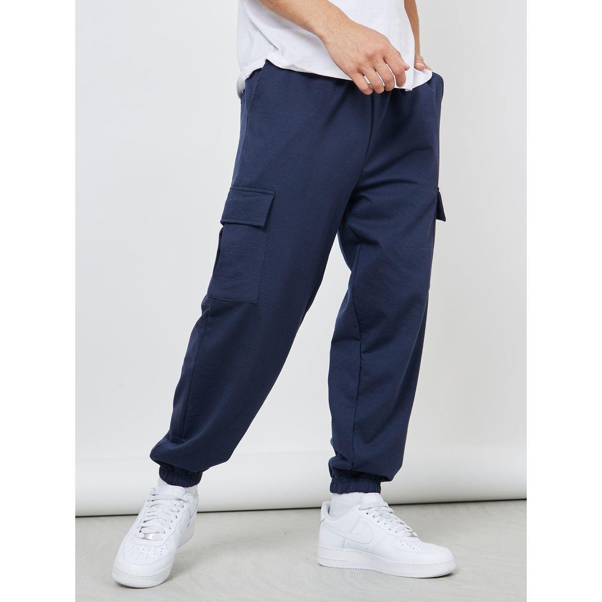 Styli Oversized Fit Cargo Joggers with Elasticated Hem-men-clothing-bottoms-joggers-image-2
